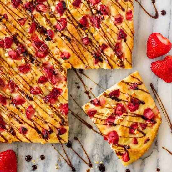 Easy Strawberry Feta Focaccia