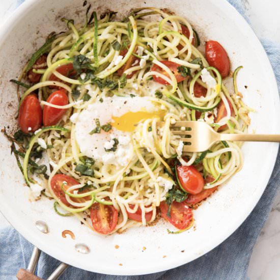 Zucchini Noodle Egg Nests