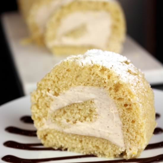 Cannoli Roll Cake