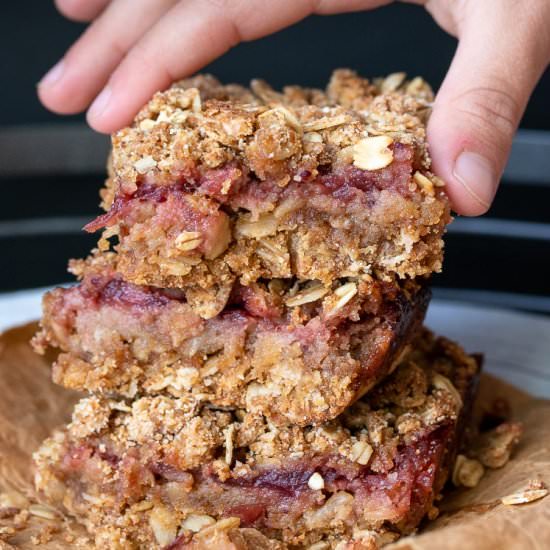 Cranberry Crumble Oatmeal Bars