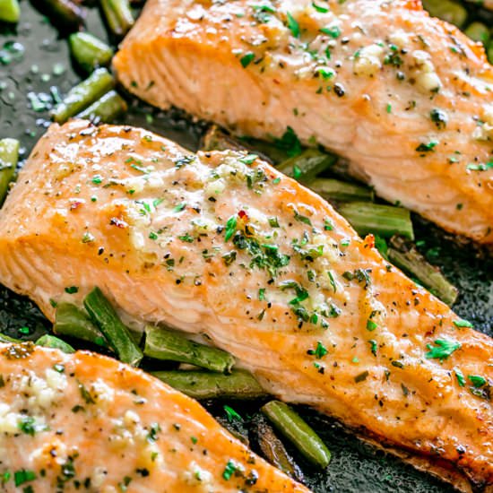 Garlic Butter Baked Salmon