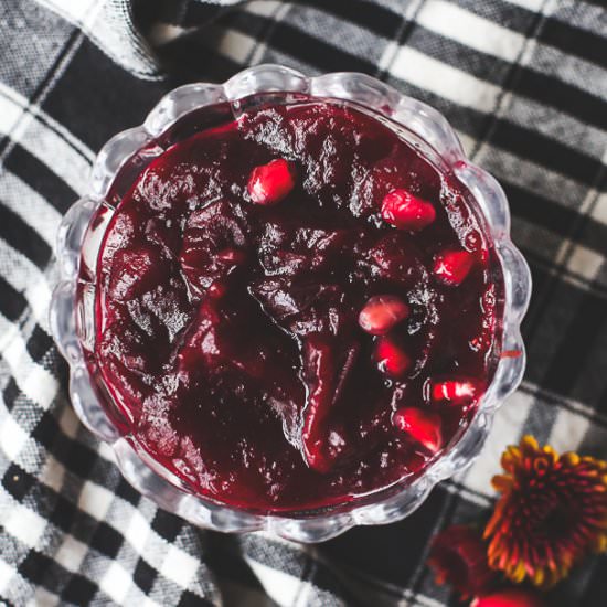 Pomegranate Cranberry Sauce