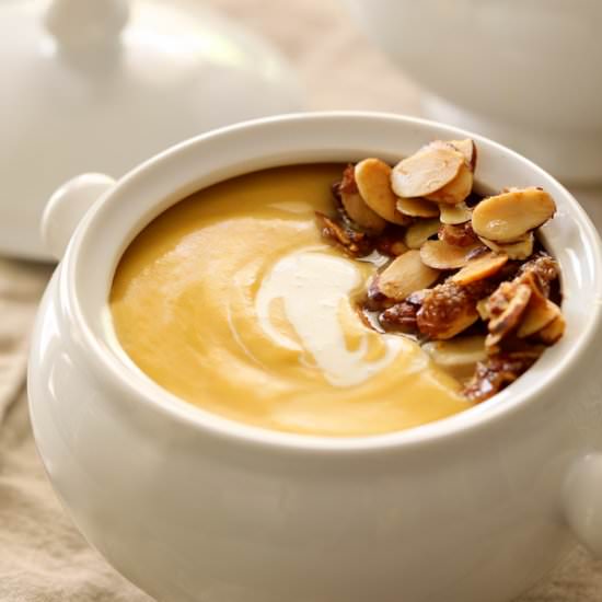Pumpkin Soup w/ Marsala & Mascarpone