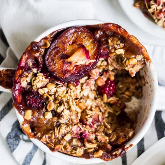 Roasted Plum, Blackberry Oatmeal