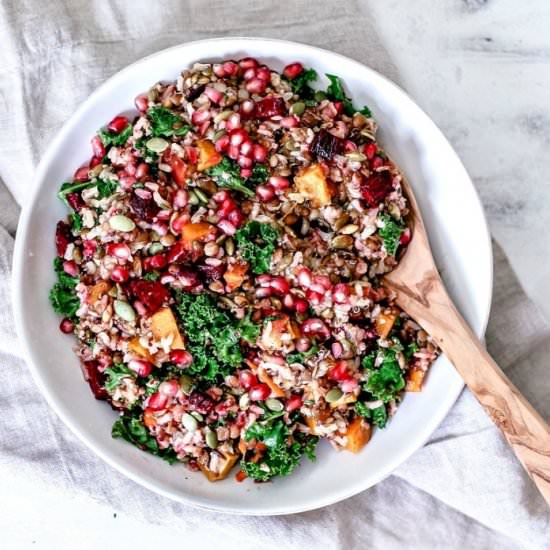 fall harvest wild rice salad