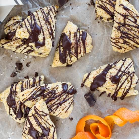 Chocolate Orange Cream Scones