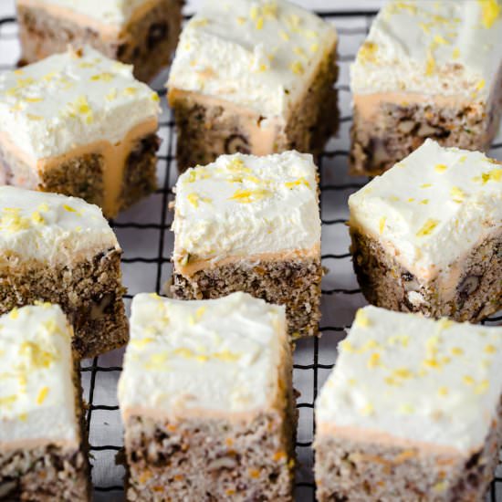 Carrot, Zucchini & Lemon Poke Cake