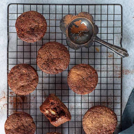 Double Chocolate Banana Muffins