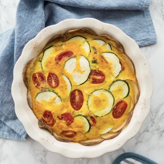 Potato Crust Zucchini Quiche