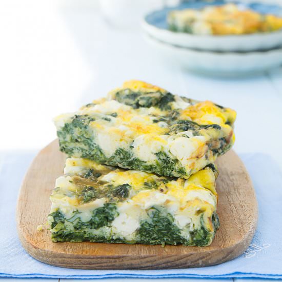 Frittata with spinach and feta