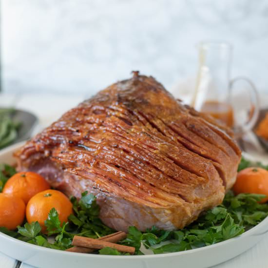 Mandarin Orange Spiced Glazed Ham