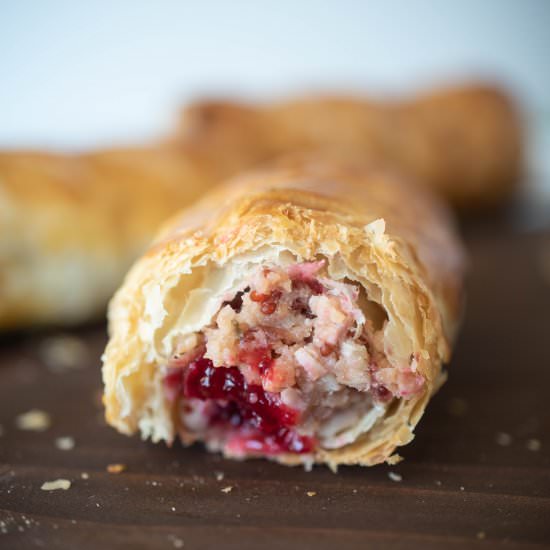 Turkey and stuffing sausage rolls