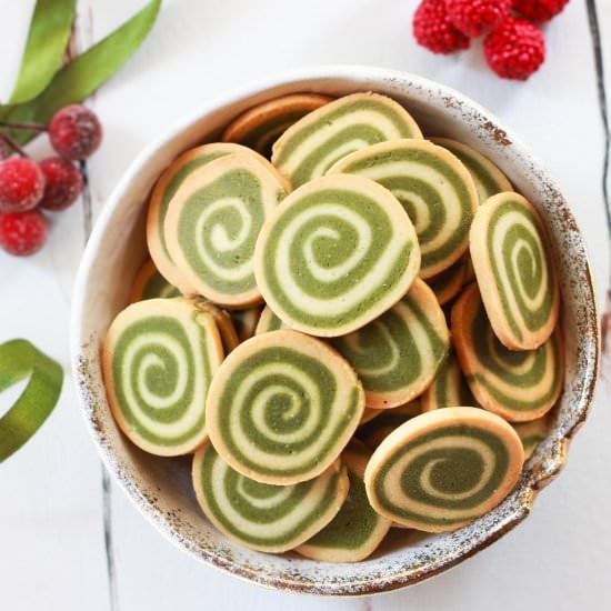 Matcha Pinwheel Cookies