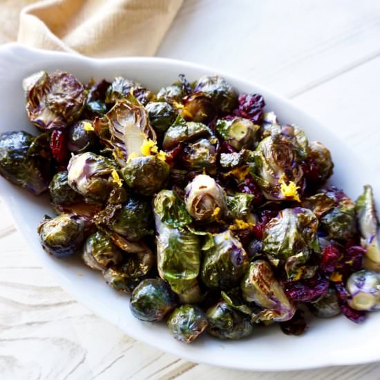 Cranberry Orange Brussels Sprouts