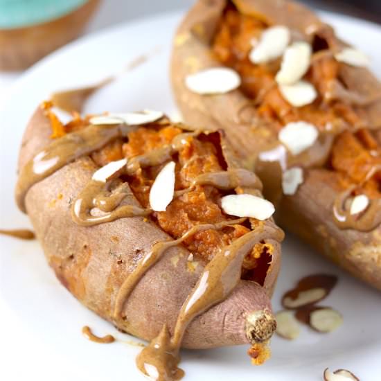Almond Twice Baked Sweet Potatoes