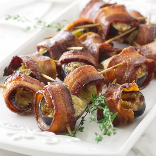 bacon wrapped stuffed figs