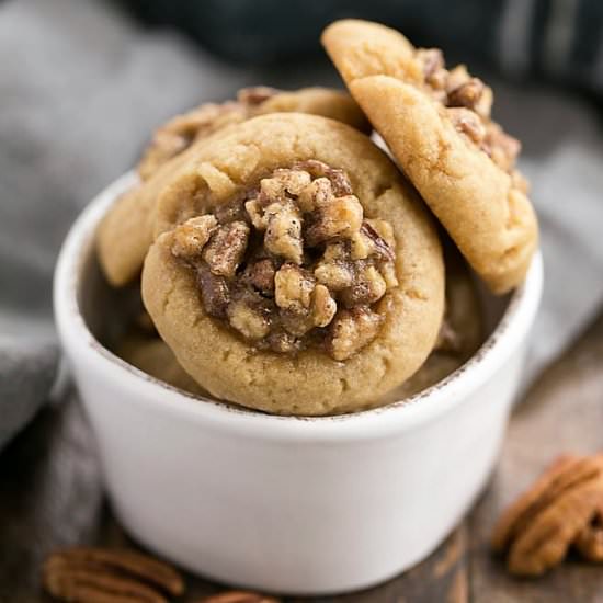 Pecan Pie Thumbprint Cookies