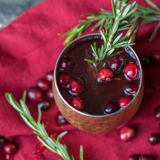Rosemary and Cranberry Moscow Mule