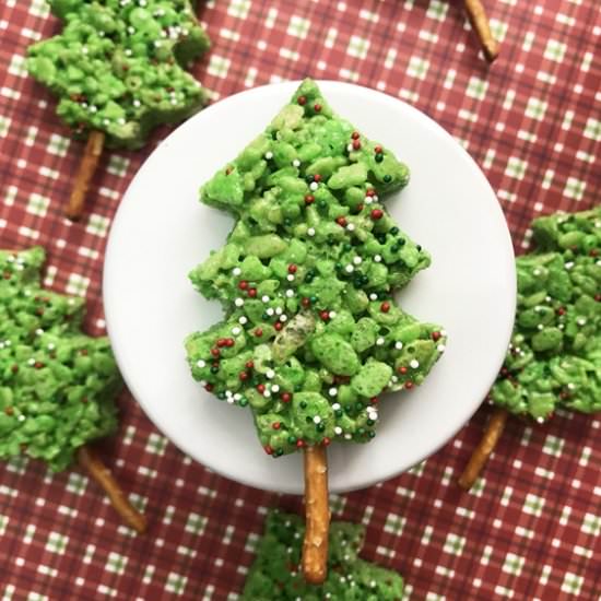 Christmas Tree Rice Krispie Treats