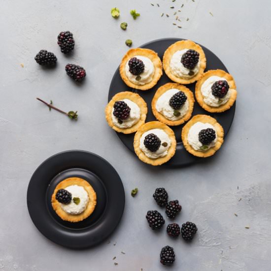 Low-Carb Lavender Blackberry Tarts