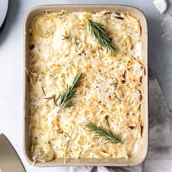 Vegan Leek & Potato Dauphinoise