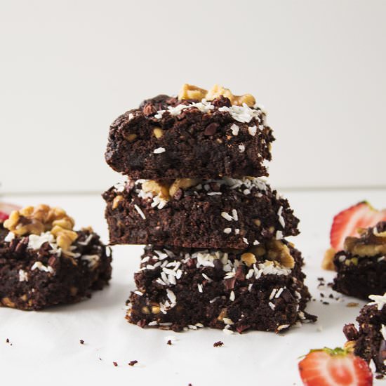 Vegan Peanut Butter Banana Brownies