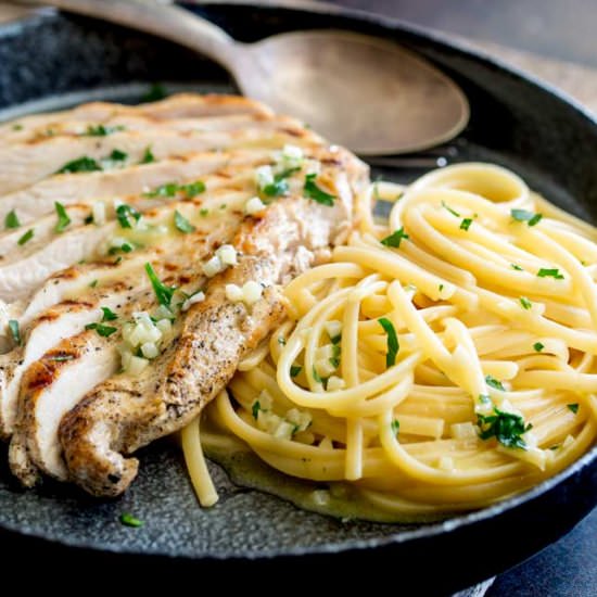 Garlic Butter Chicken Pasta