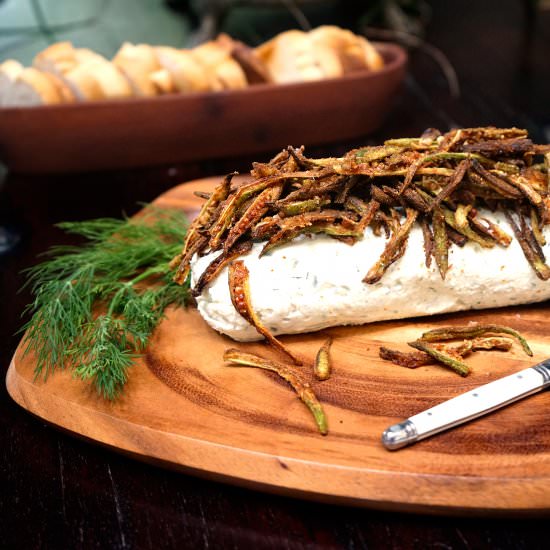 Cream Cheese Dip w/ Crispy Kalalou