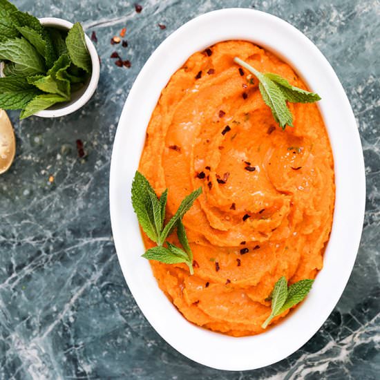 Carrot Mash with Orange and Mint