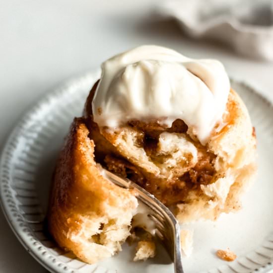 Maple Brioche Cinnamon Rolls