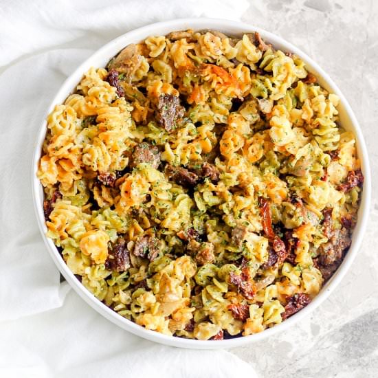 Creamy Steak Vegetable Radiatore