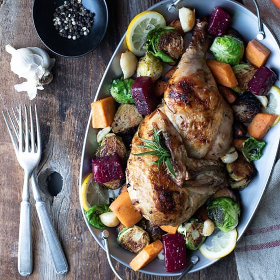 Rosemary Chicken w/ Roasted Veggies