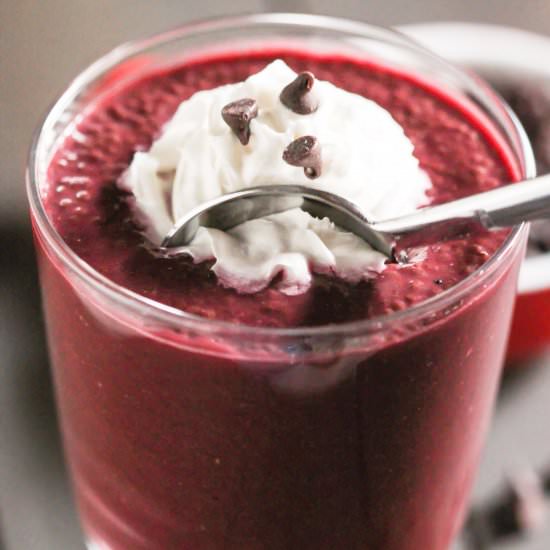 All Natural Red Velvet Chia Pudding