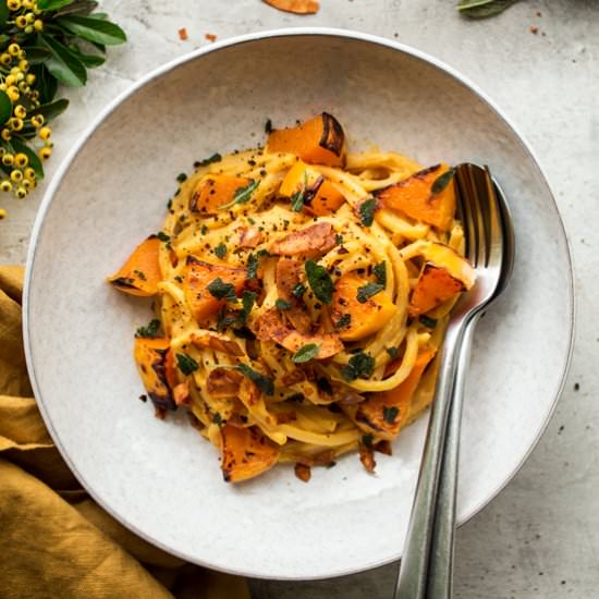 Creamy pumpkin pasta