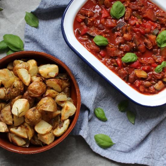 Sicilian Caponata with Potatoes