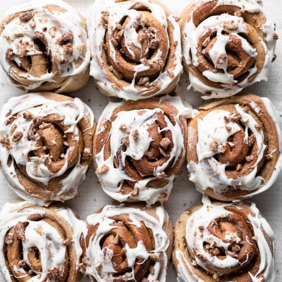 Sunflower Butter Cinnamon Rolls