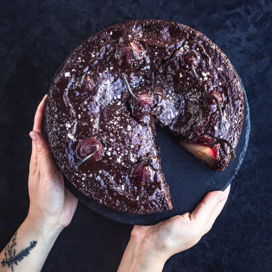 Spiced Red Wine Pear & Chocolate