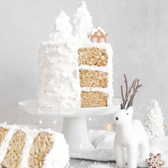 White christas coconut cake