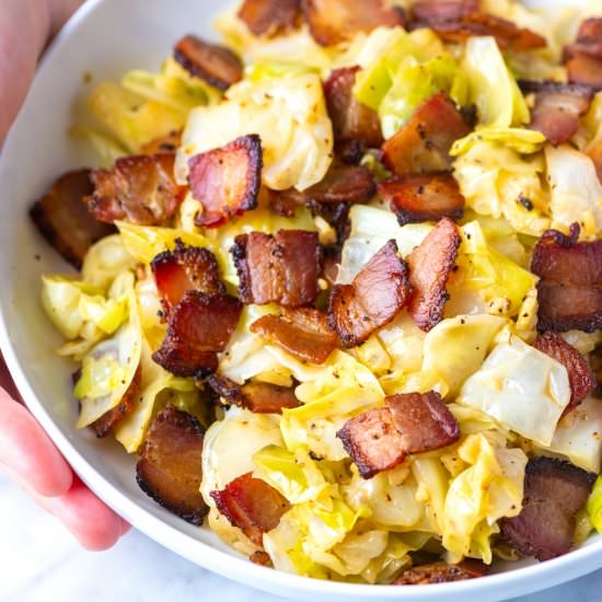 Seriously Good Bacon Fried Cabbage