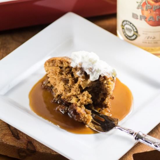 APPLE BRANDY STICKY TOFFEE PUDDING