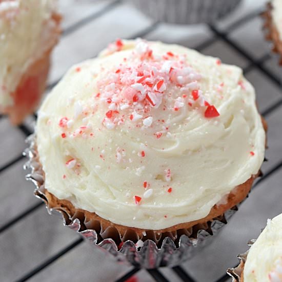Candy Cane Cupcakes
