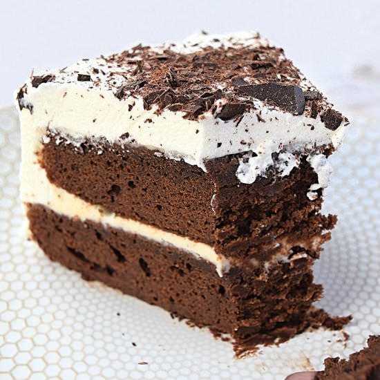 Chocolate Cake with Whipped cream