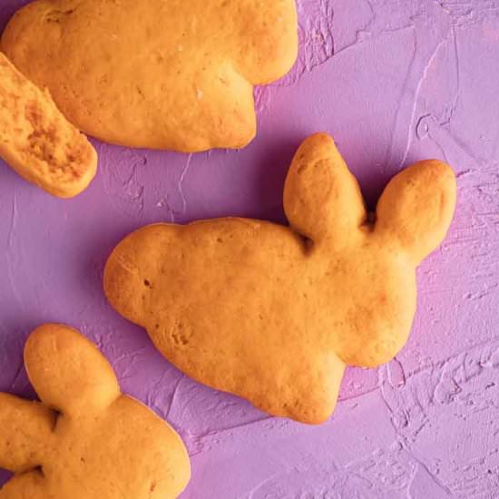 Vegan Sweet Potato Bunny Biscuits