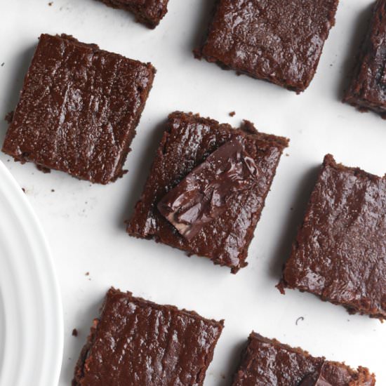 Vegan Chocolate Pumpkin Brownies