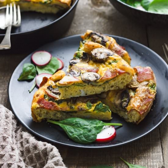 Baked Mushroom & Spinach Frittata