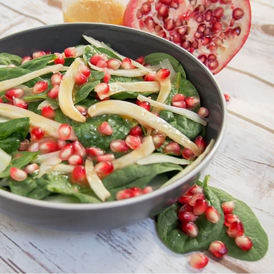 Spinach pomegranate salad