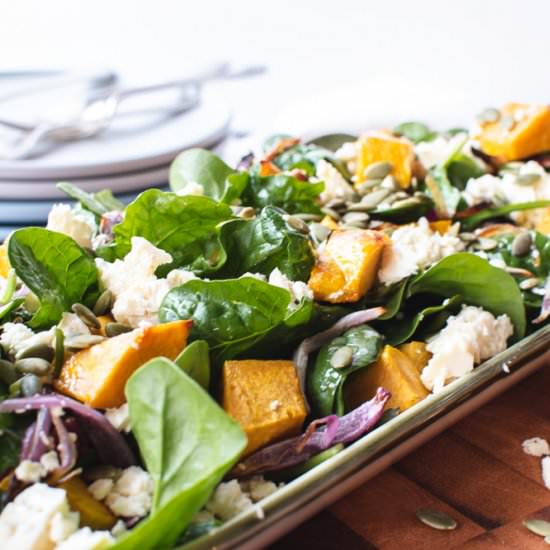 Pumpkin and Spinach Salad