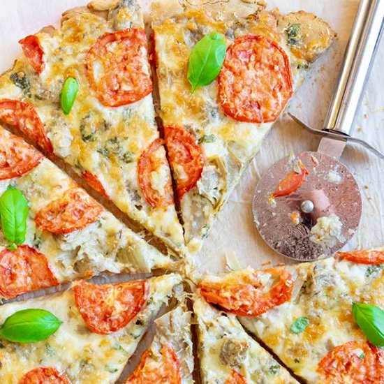 Gluten-Free Artichoke Dip Pizza
