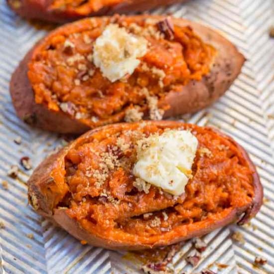 Twice Baked Sweet Potatoes