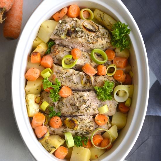 Turmeric Pork Loin & Vegetables
